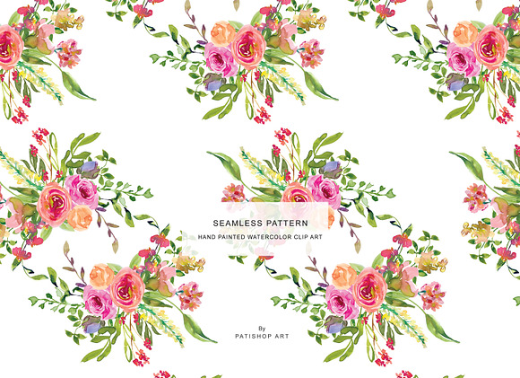 Watercolor Soft Colorful Flowers in Illustrations - product preview 2