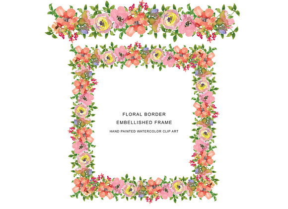 Watercolor Soft Colorful Flowers in Illustrations - product preview 4