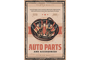 Car service auto parts repair poster