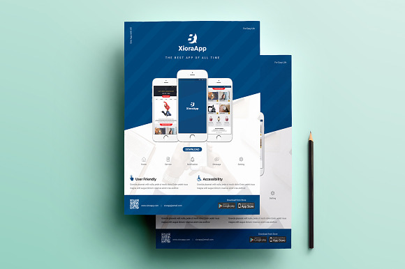 Mobile App Promotion Flyer in Flyer Templates - product preview 1