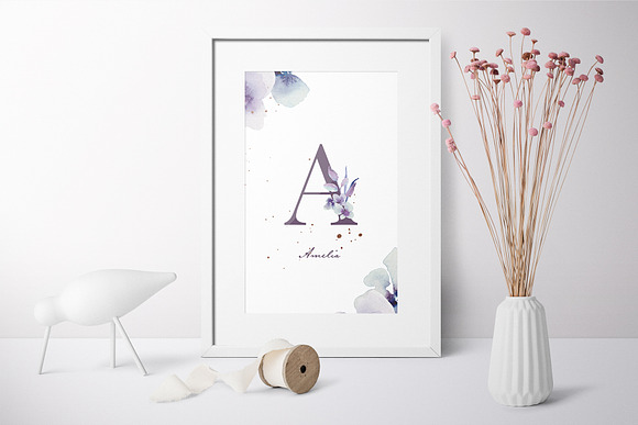 Abstract Watercolor Florals in Illustrations - product preview 4