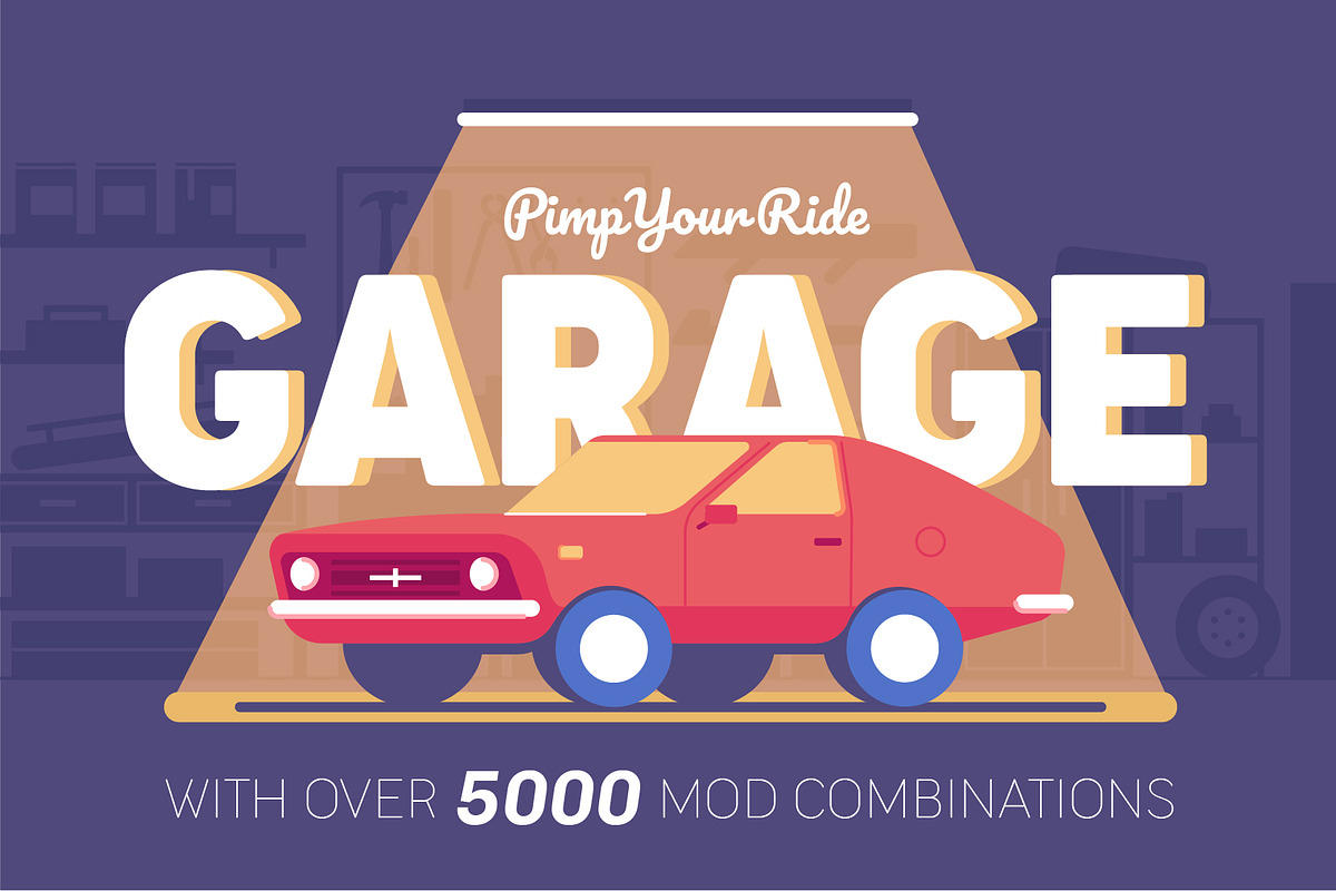 Garage 1.0 Car Creator in Illustrations - product preview 8