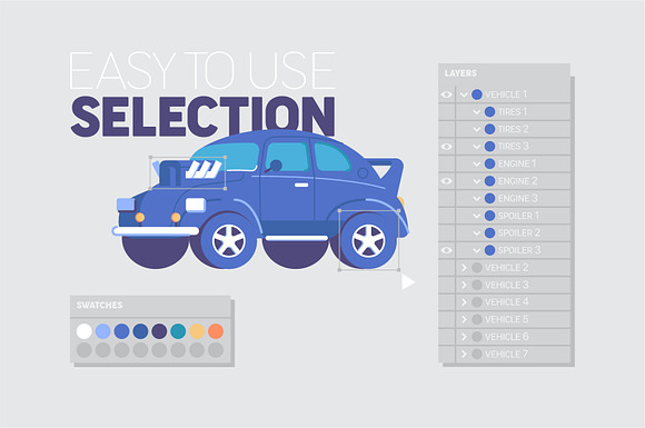 Garage 1.0 Car Creator in Illustrations - product preview 2