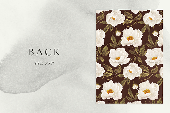 Noble white peonies in Wedding Templates - product preview 6