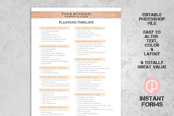 Wedding Planner Contract & Forms in Stationery Templates - product preview 2