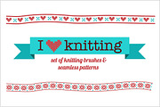 Knitting vector brushes & patterns
