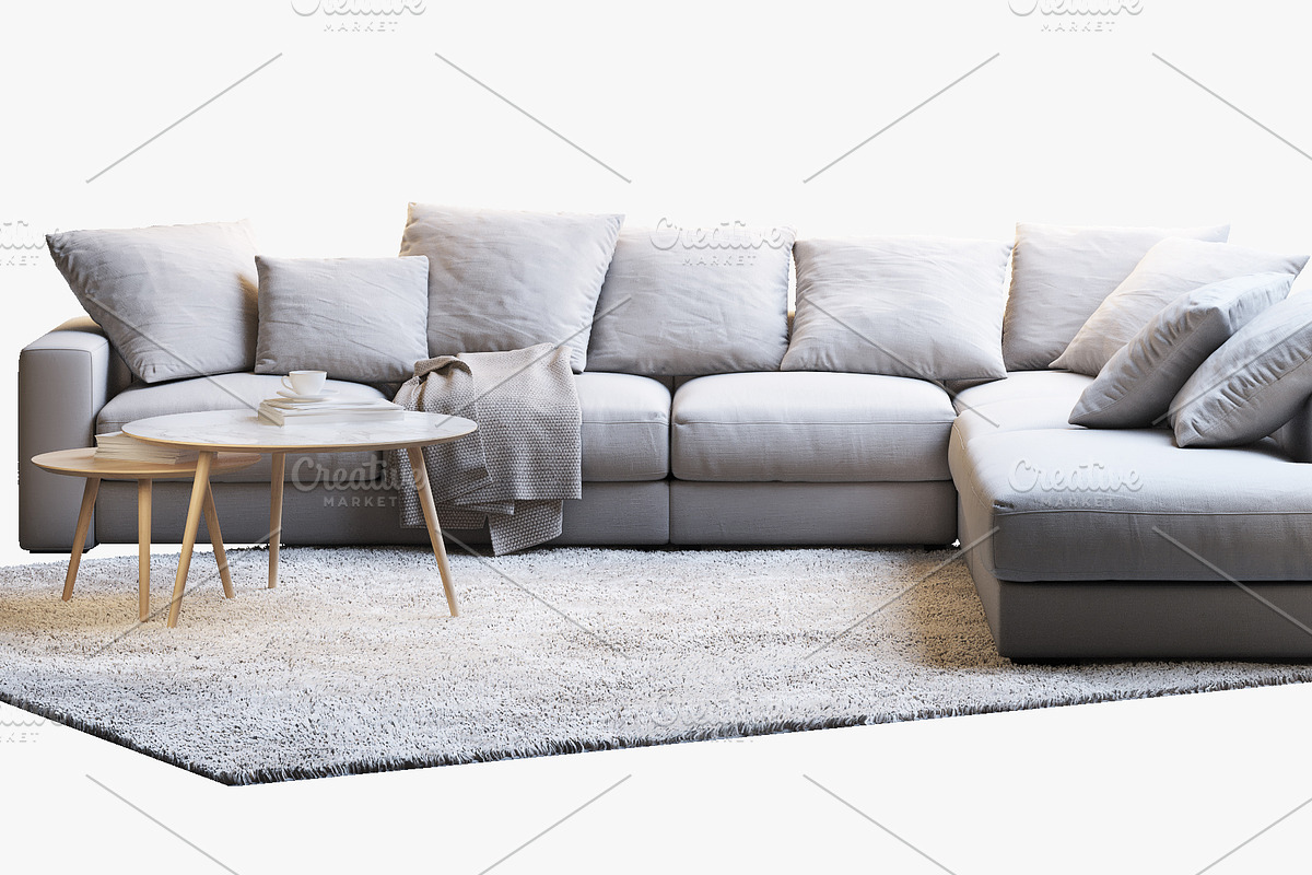 Cenova 2 corner sofa 3d model in Furniture - product preview 8