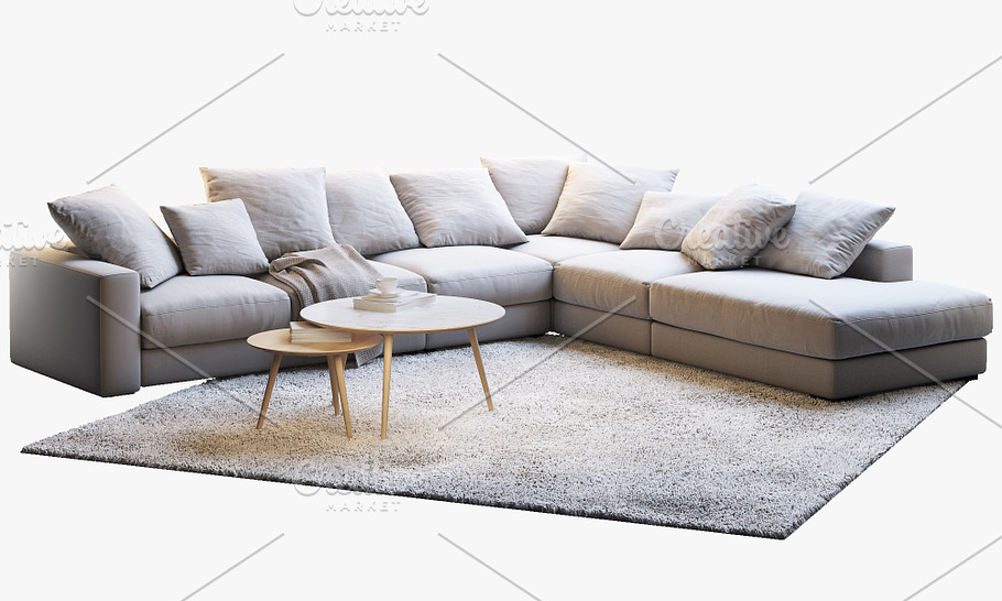 Cenova 2 corner sofa 3d model in Furniture - product preview 1