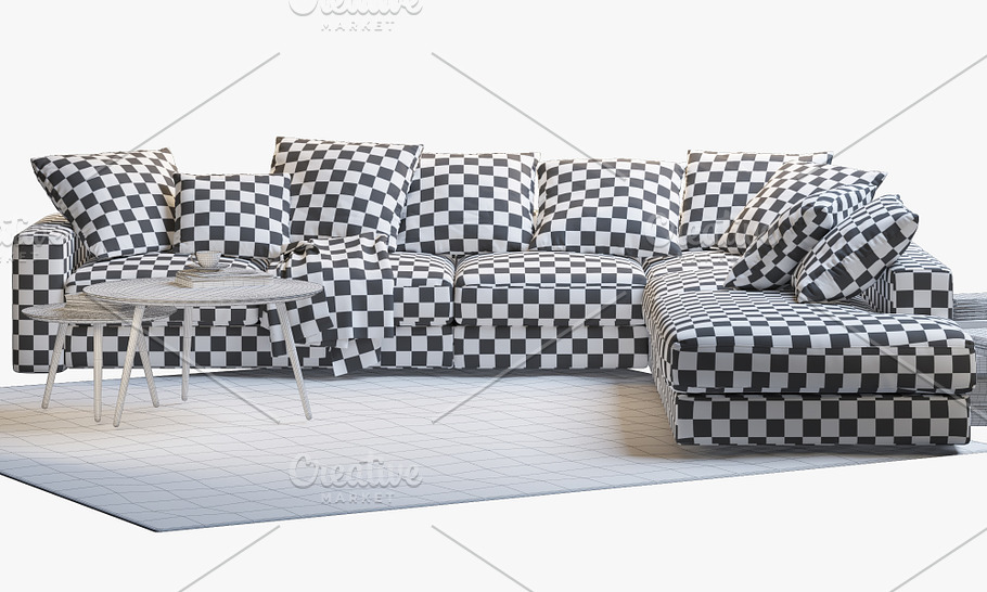 Cenova 2 corner sofa 3d model in Furniture - product preview 5