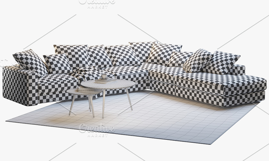 Cenova 2 corner sofa 3d model in Furniture - product preview 6