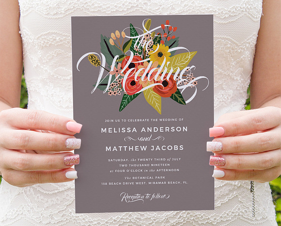In Between the Blooms Invitations in Wedding Templates - product preview 2