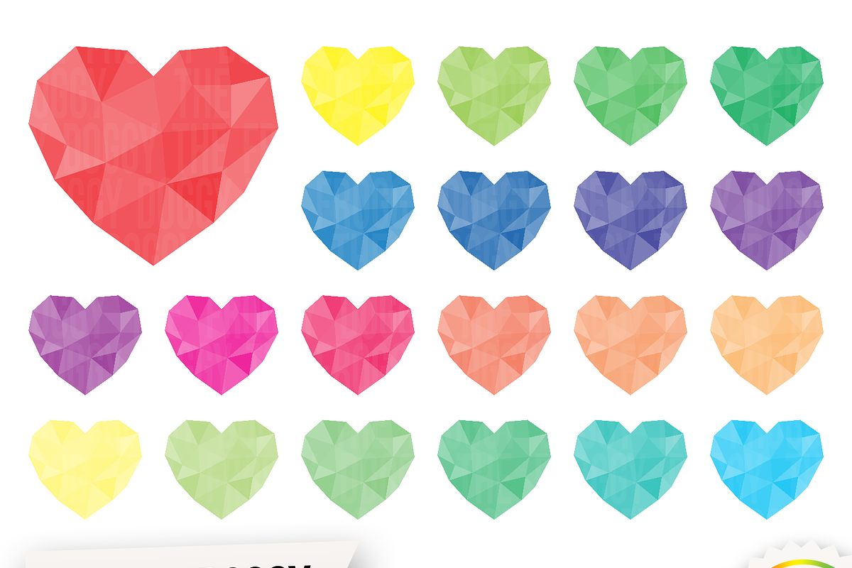 Heart Clipart in Illustrations - product preview 8