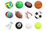 Sport balls vector collection