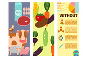 Farm cards vector illustration