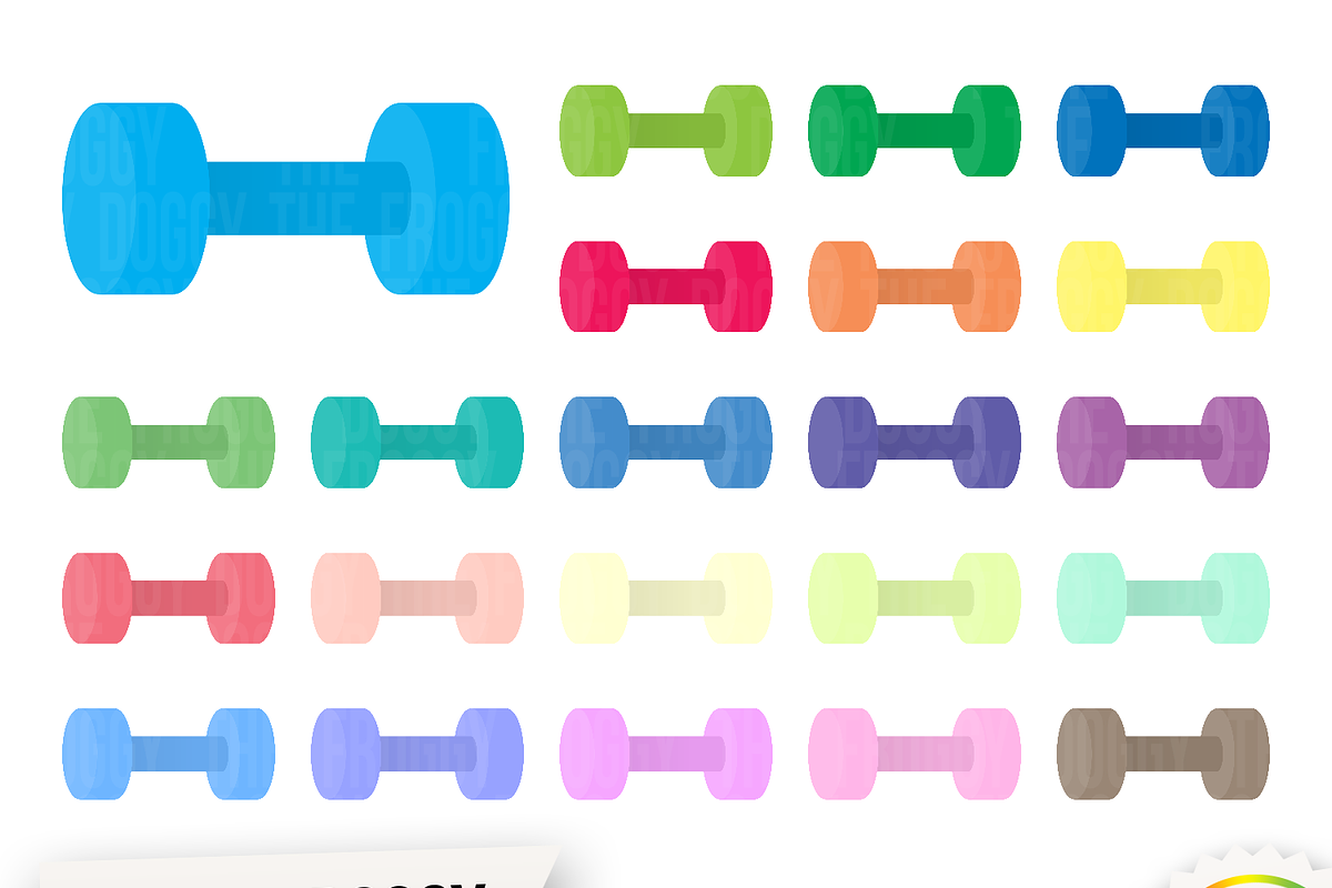 Dumbbell Clipart in Illustrations - product preview 8