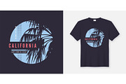 Santa Monica Beach t-shirt design
