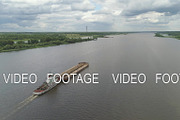 Barge on the river Volga