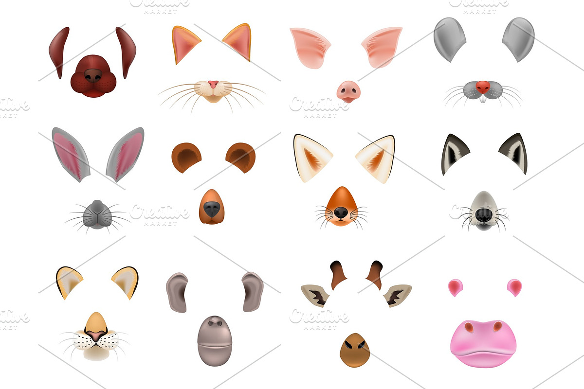 Animal mask vector animalistic in Illustrations - product preview 8