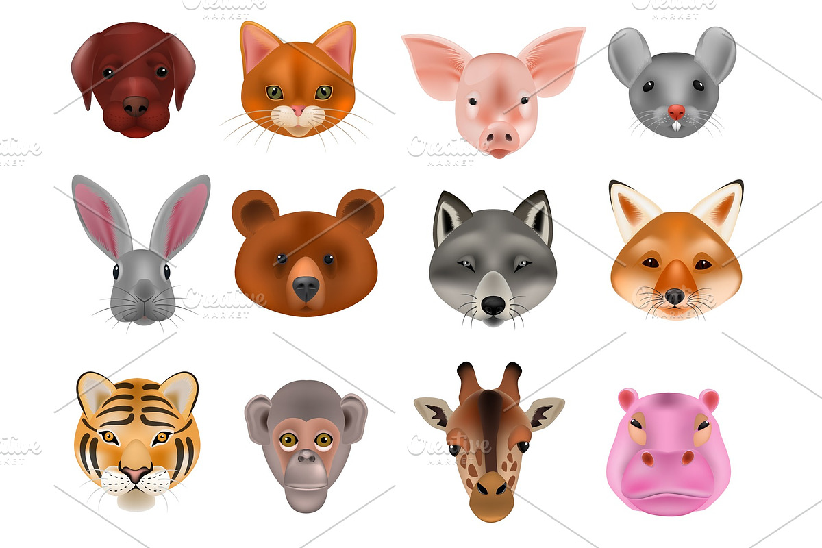 Animal mask vector animalistic in Illustrations - product preview 8