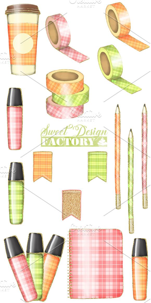 Back to school girl cliparts in Illustrations - product preview 2