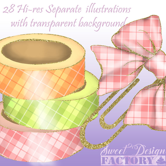 Back to school girl cliparts in Illustrations - product preview 4