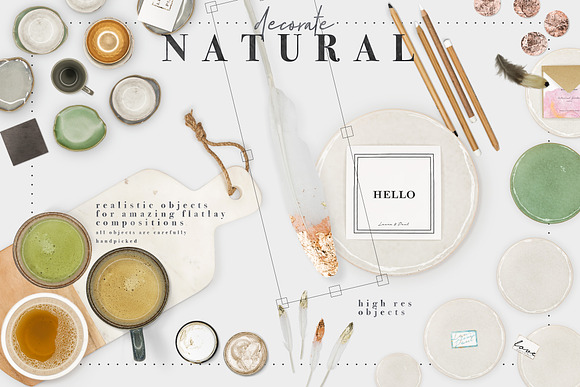 Natural Greenery Wedding Paper Set in Scene Creator Mockups - product preview 8