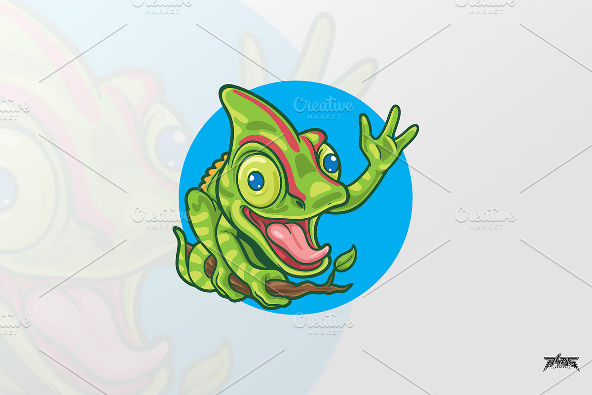 Cartoon Chameleon Vector in Illustrations - product preview 8