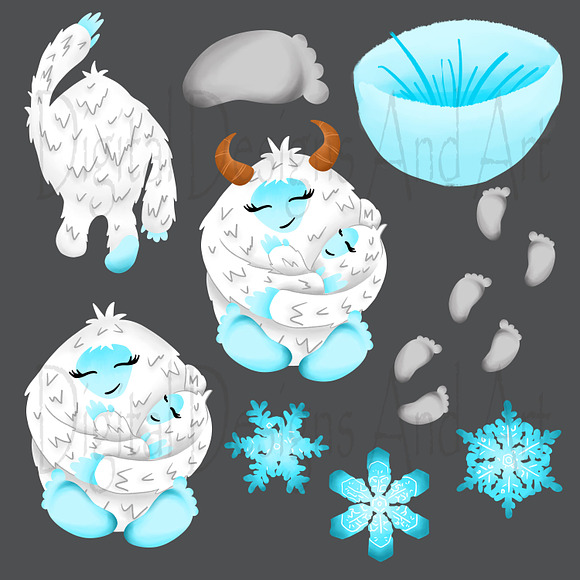 Yeti clipart in Illustrations - product preview 6
