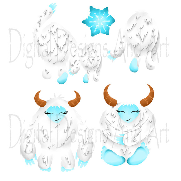 Yeti clipart in Illustrations - product preview 7