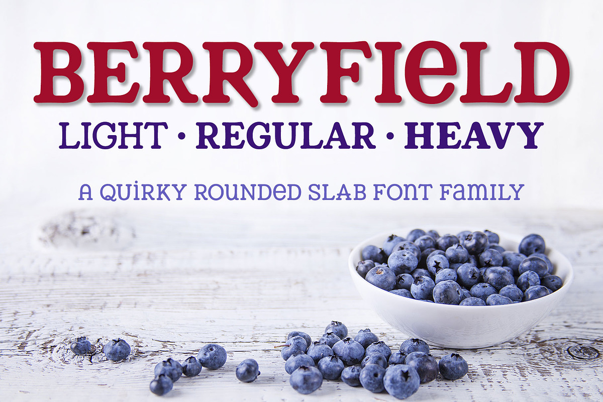 Berryfield: a quirky slab family! in Slab Serif Fonts - product preview 8