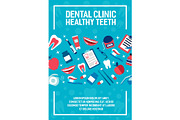 Dental health clinic vector poster