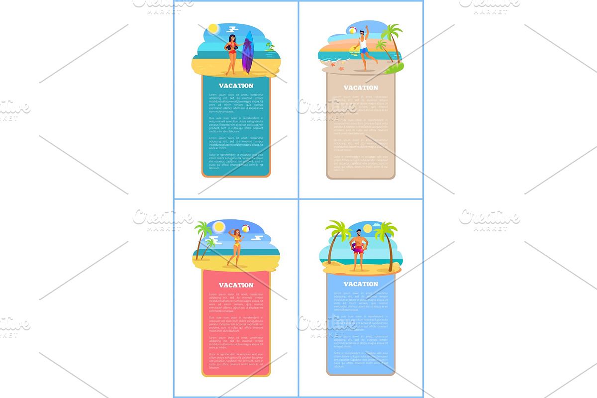 Vacation Collection of Posters in Illustrations - product preview 8