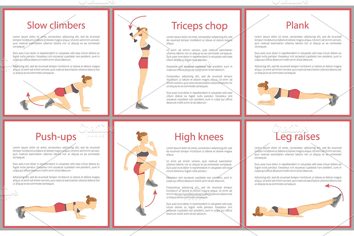 Slow Climbers Plank Posters Vector in Illustrations - product preview 8