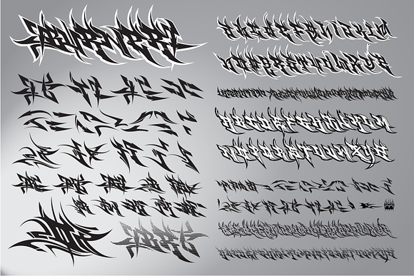 Burner - Wildstyle Graffiti Font in Fonts - product preview 3