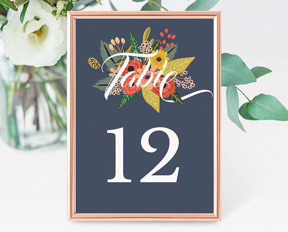 In Between the Blooms on Blue in Wedding Templates - product preview 5
