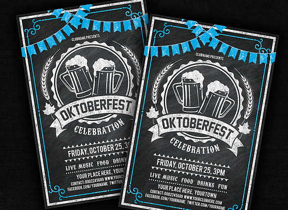 Oktoberfest Chalk Flyer in Flyer Templates - product preview 1