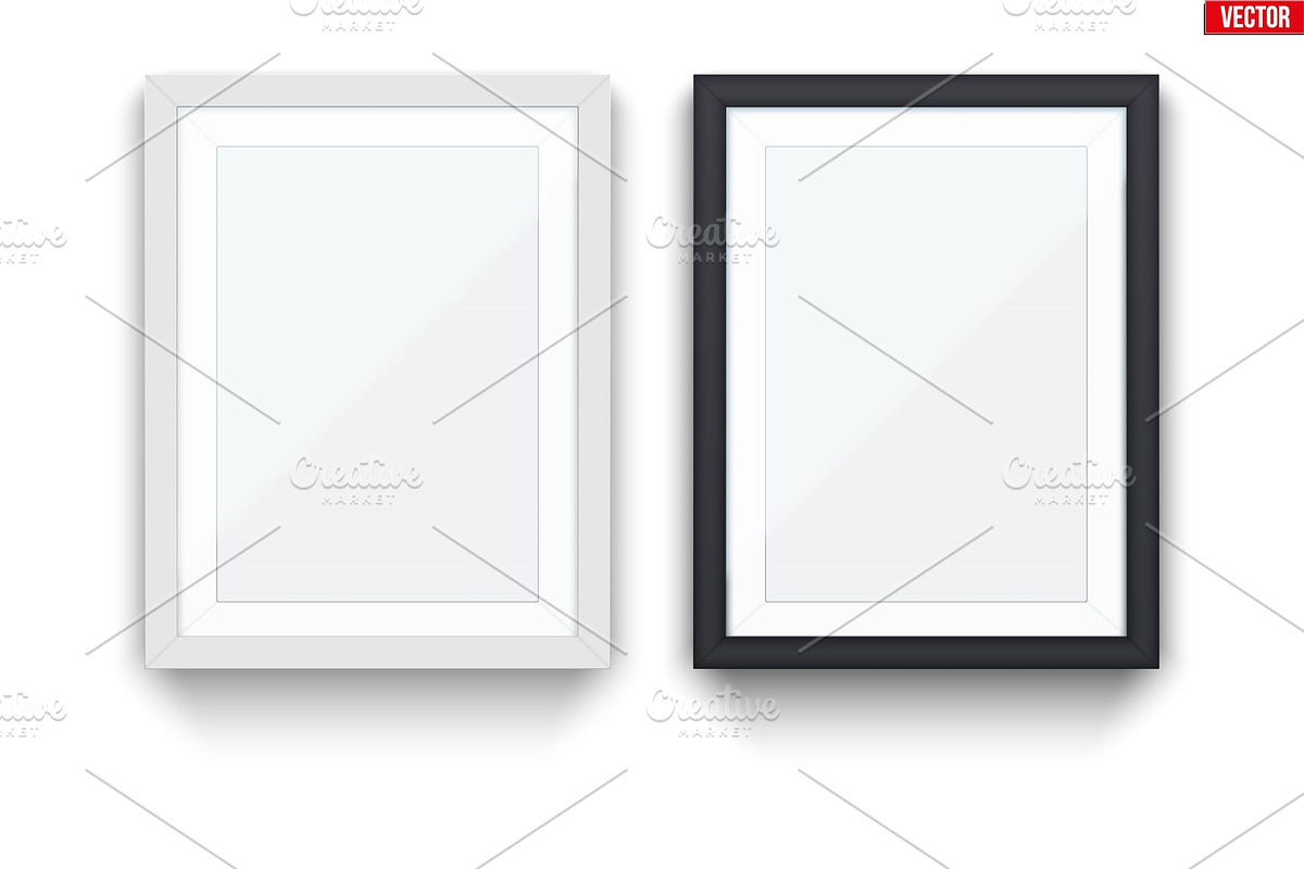 Set of modern picture frames in Print Mockups - product preview 8