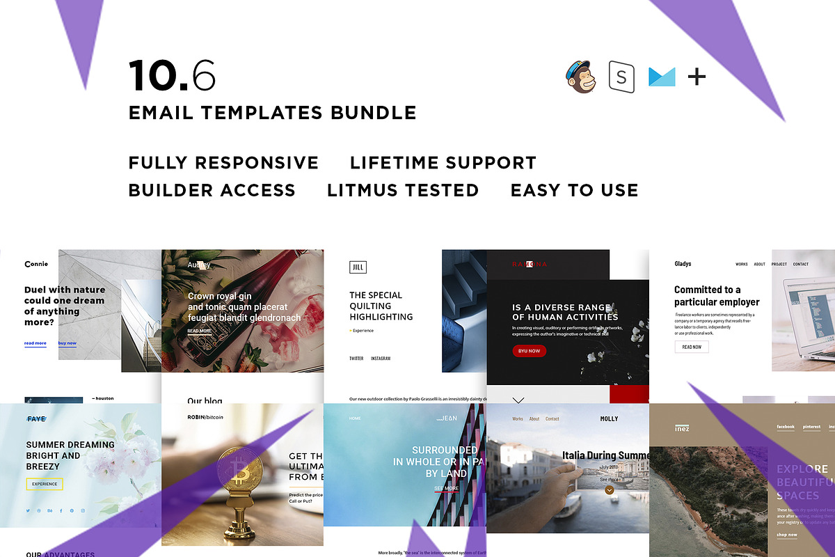 10 Email templates bundle VI in Mailchimp Templates - product preview 8