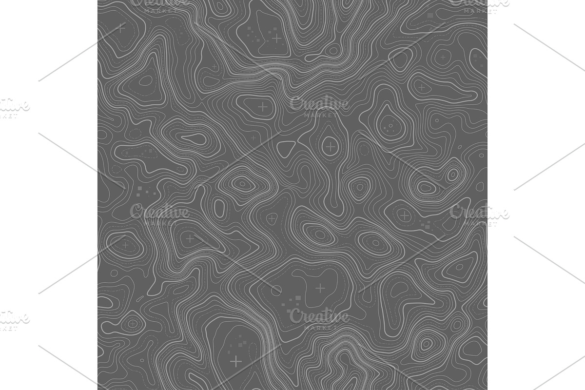 Seamless topographic map contour in Illustrations - product preview 8