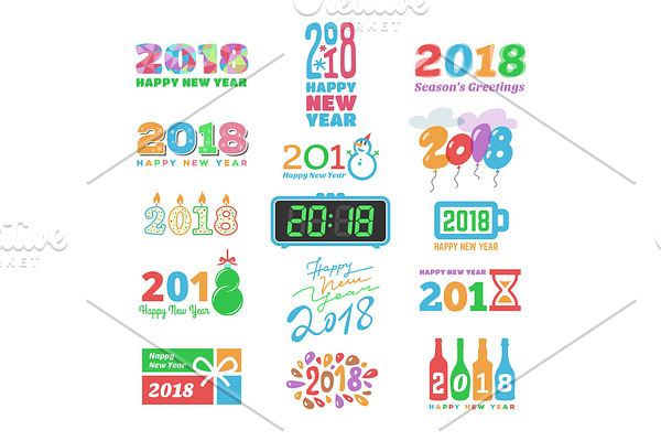 2018 New Year calendar Christmass