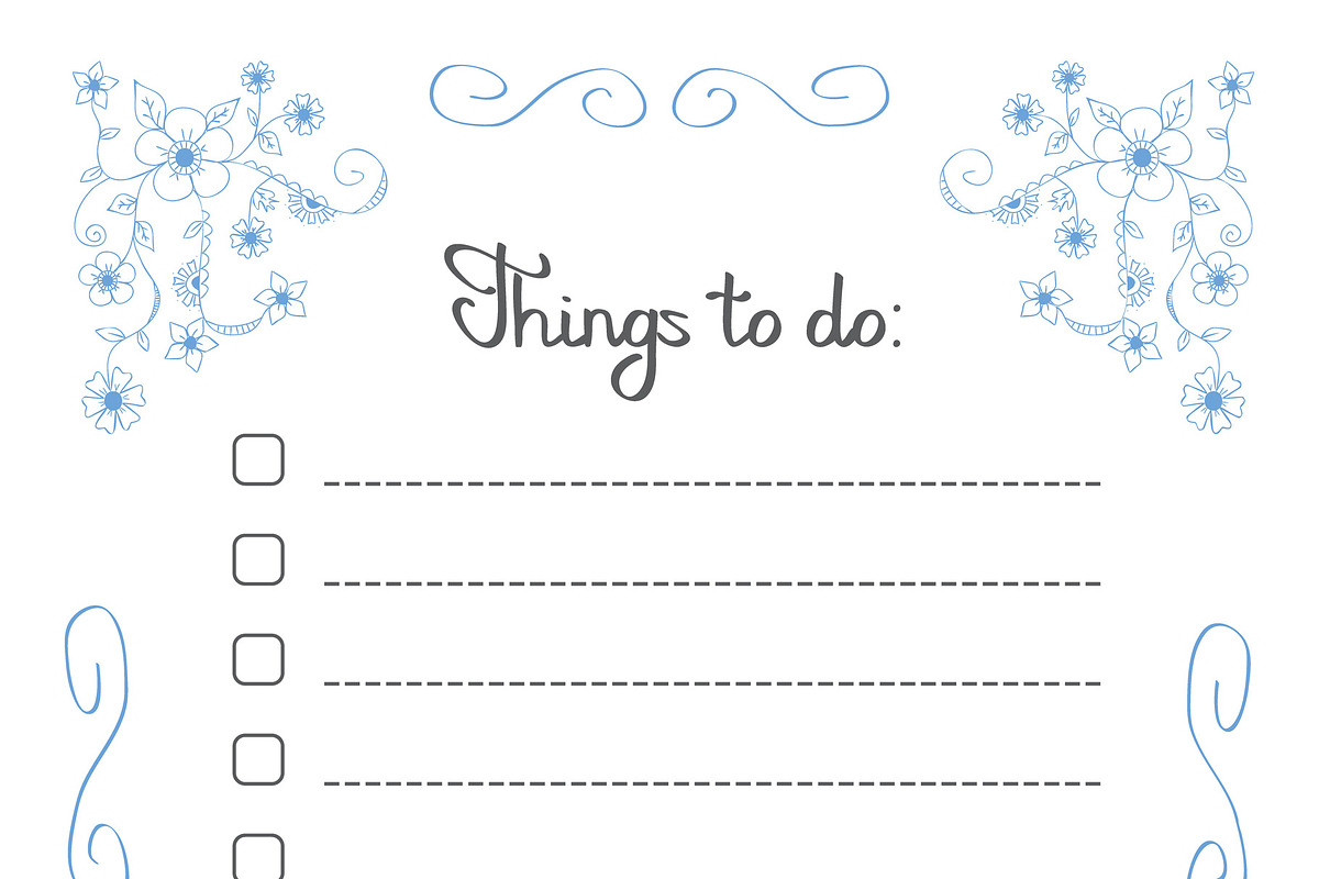 Hand writng Things to do list in blu in Stationery Templates - product preview 8