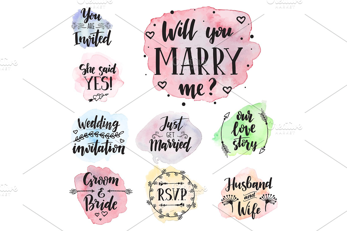 Wedding day marriage proposal in Illustrations - product preview 8