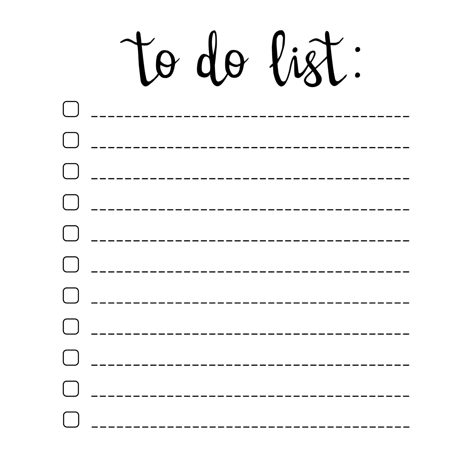 hand writing to do list check boxes stationery templates creative