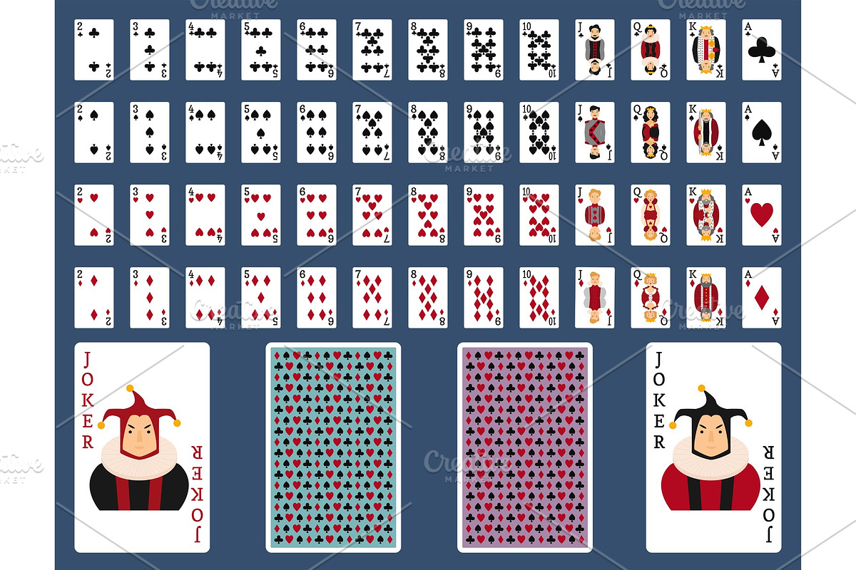Poker set with isolated cards casino in Objects - product preview 8