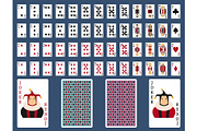 Poker set with isolated cards casino