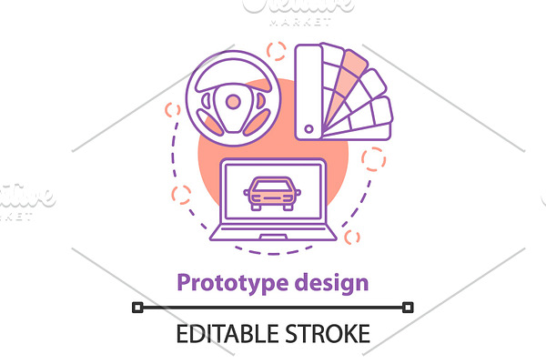 Prototype design concept icon