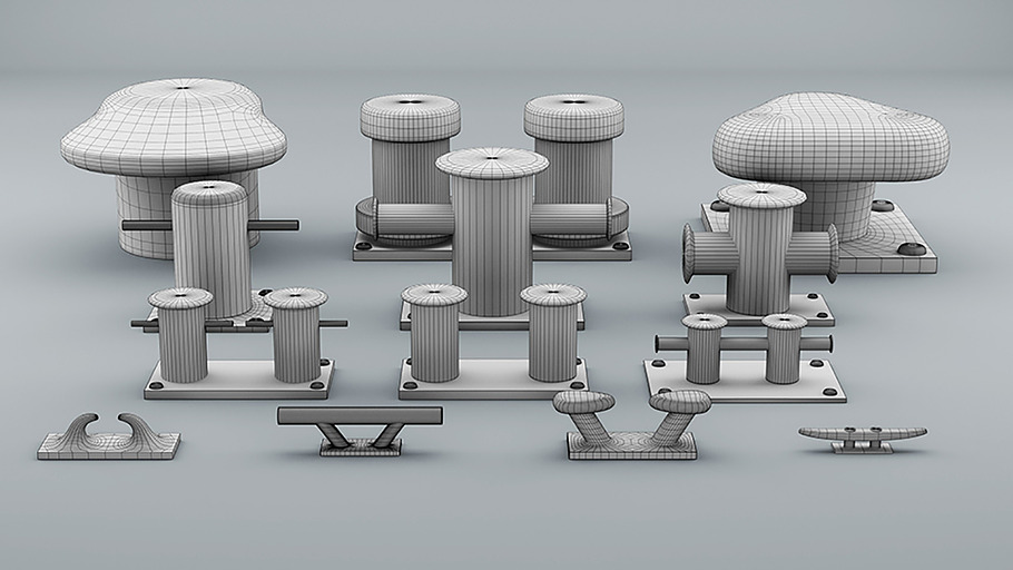 Sea Bollards for ship and yachts and in Tools - product preview 5