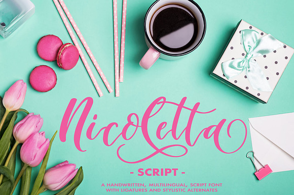 Nicoletta Script - Handlettered Font in Script Fonts - product preview 10