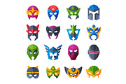 Hero mask vector superhero face