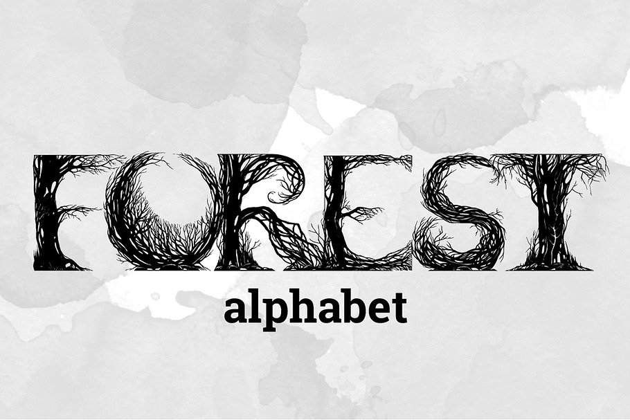 FOREST alphabet | VECTOR in Symbol Fonts - product preview 8